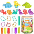 22 Pcs Play Dough Set with Dinosaur Molds I96346
