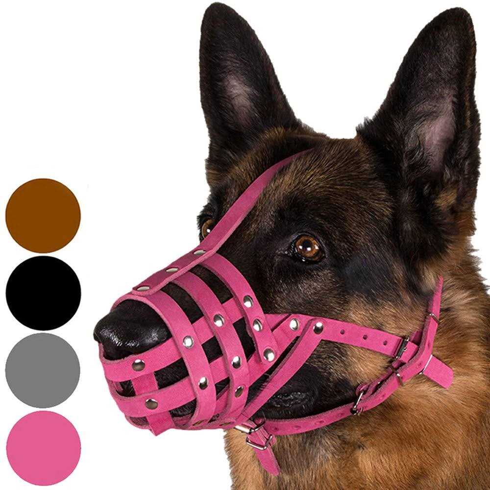 Leather Dog Muzzle Medium Large Breeds J35837
