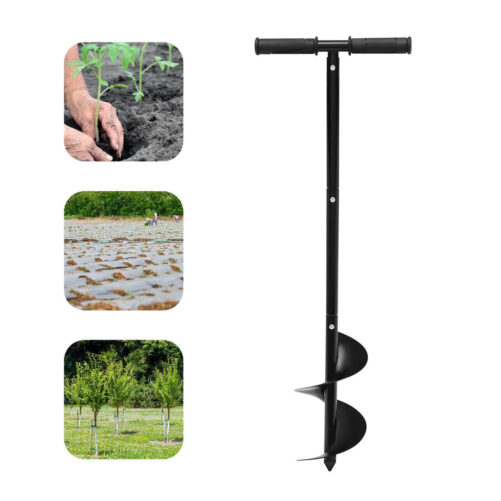 Manual Garden Hole Digging Drill Bit, Hand Drill Auger Post Hole Digger 6"x 33.46" T7399