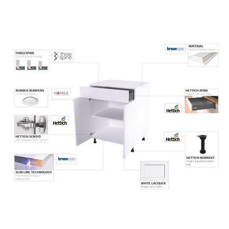 Shaker White Stock Base Cabinet N840