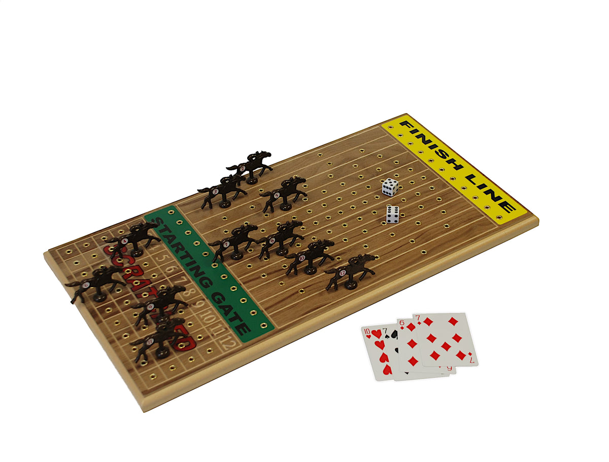 Walnut Horseracing Board Game F487