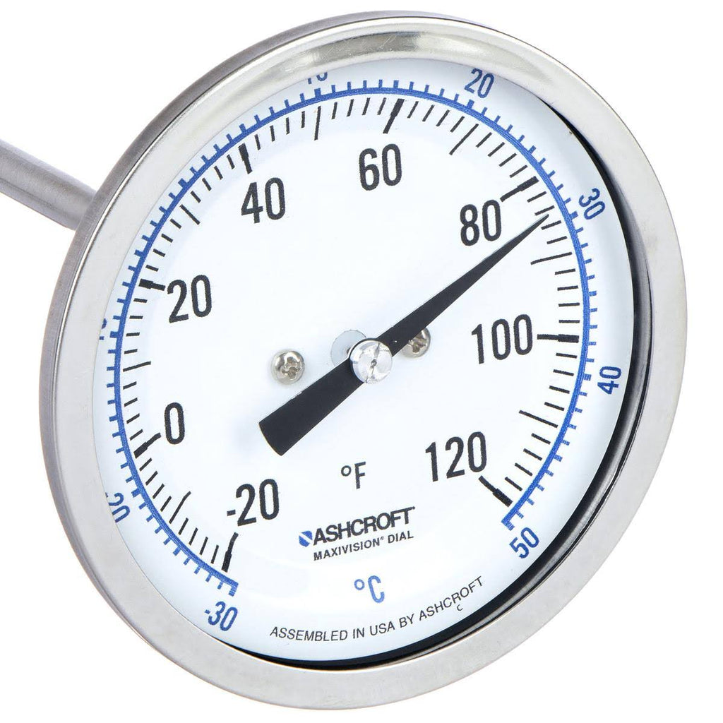 Dial Thermometer, Bi-Metallic, Back Conn. R512