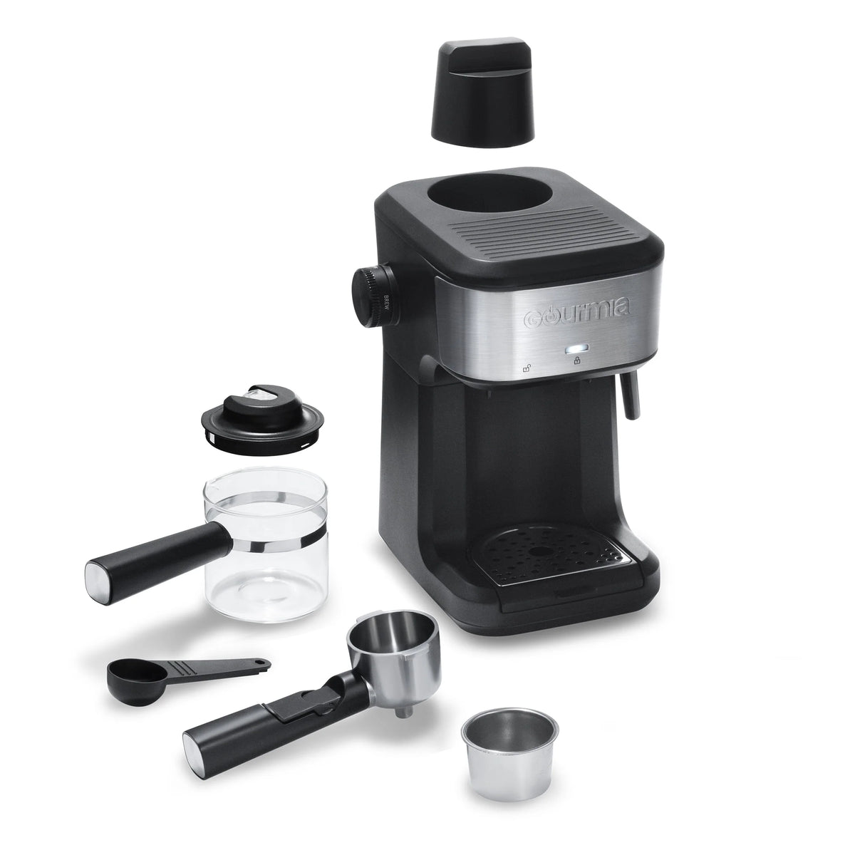 Steam Espresso, Cappuccino, and Latte Maker with Frothing Wand U616483