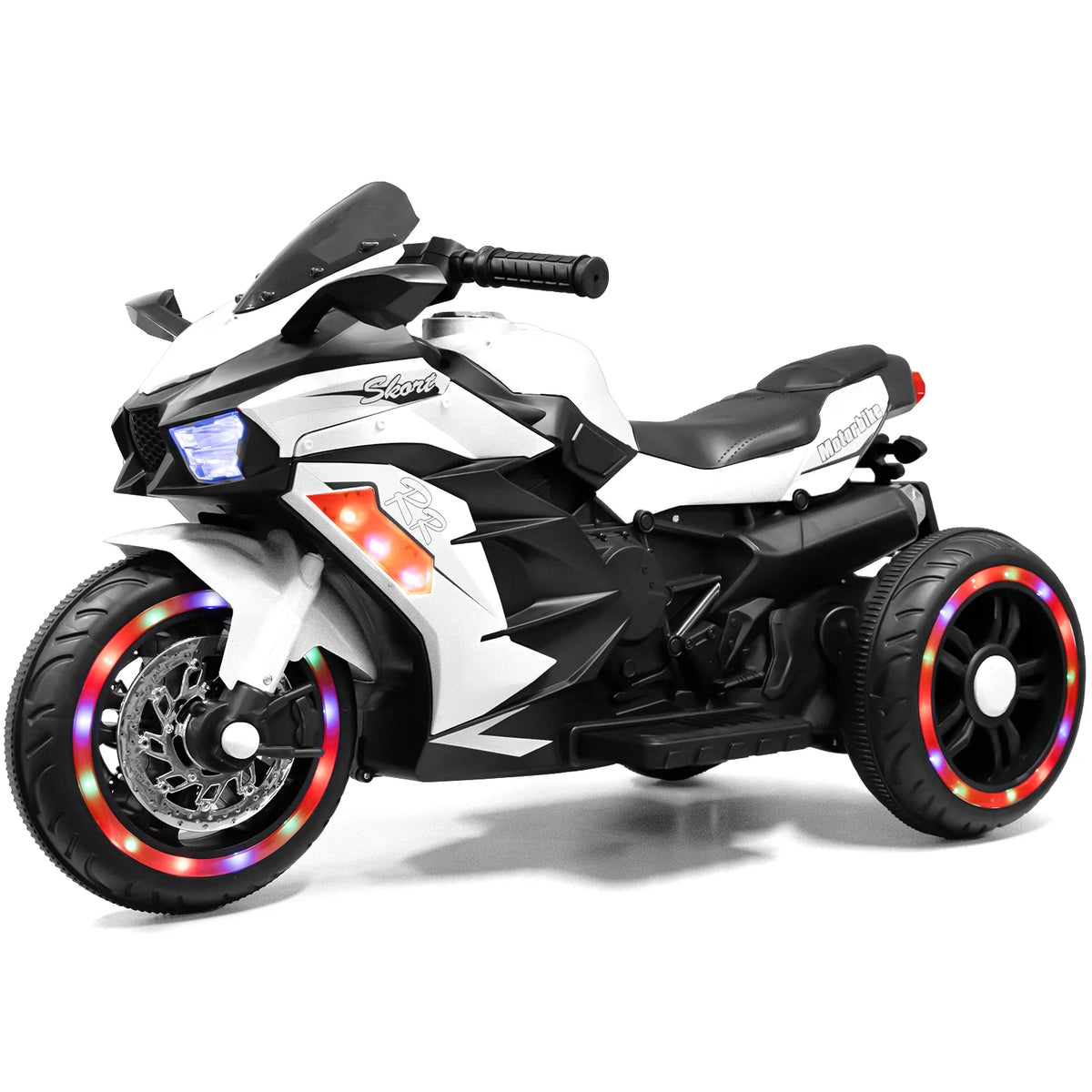 12v Battery Powered 3 Wheels Ride on Motorcycle with LED Lights Music Red S44709