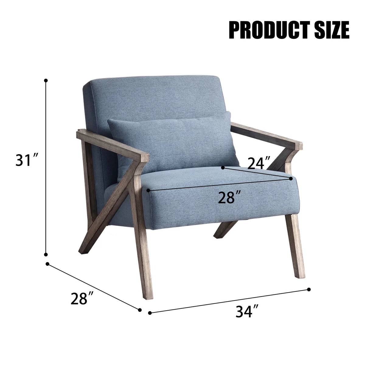 Beige Mid Century Accent Chair S949392
