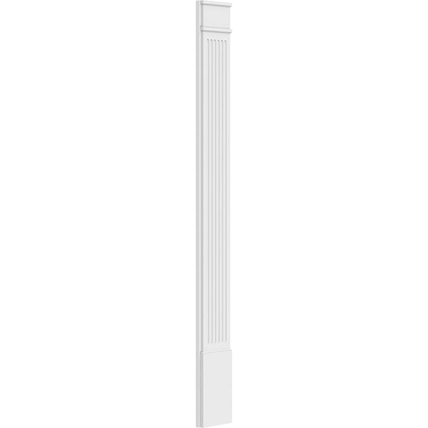 Fluted PVC Pilaster with Decorative Capital & Base (Pair) H568469