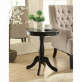 Black Pedestal End Table A75266
