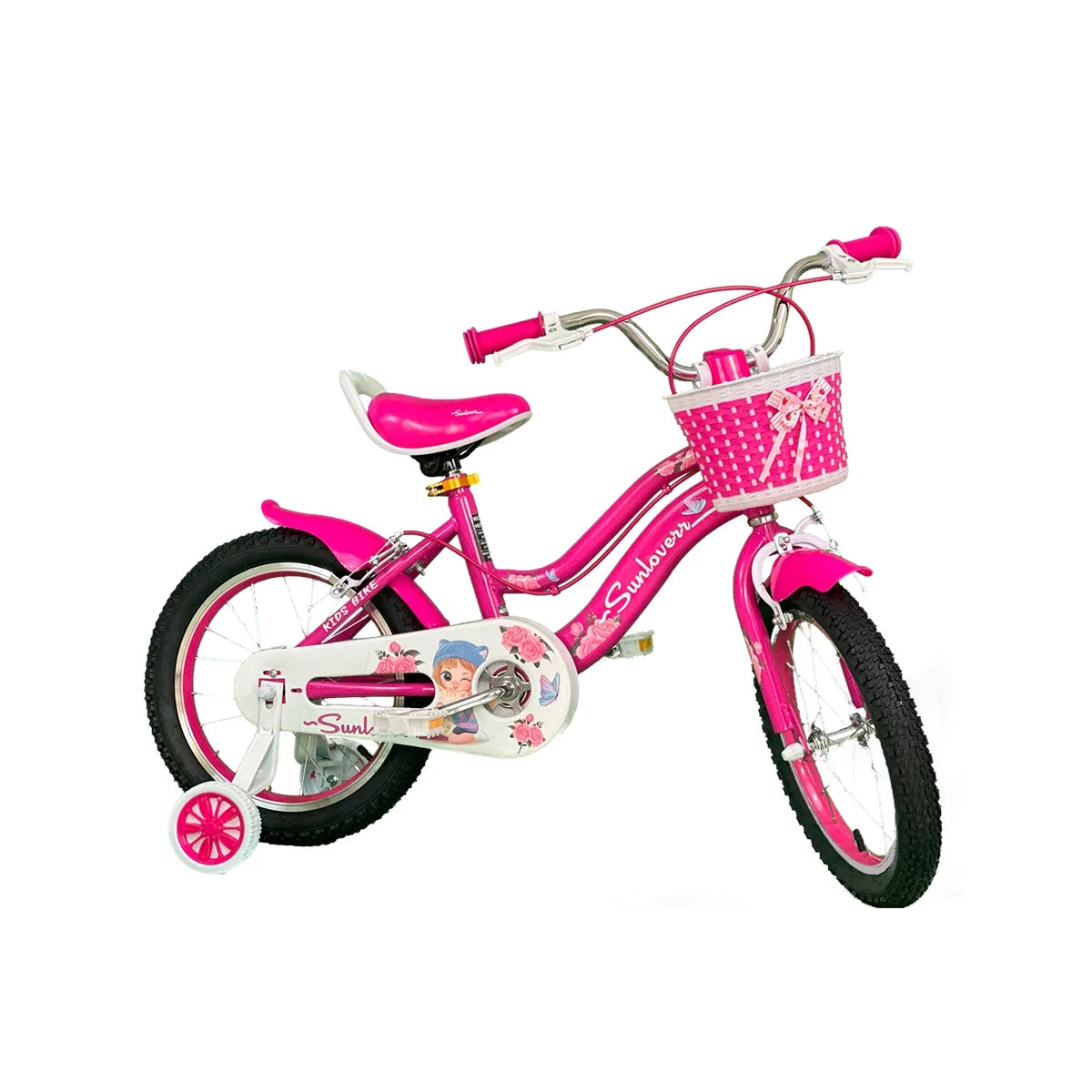 12 Inch Kids Bike with Training Wheels & Basket L73887