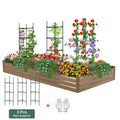 Galvanized Raised Garden Bed 6*3*1 ft Rust-Resistant Metal Planter Box Brown P816