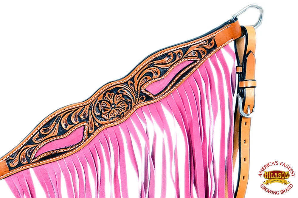 Tan Floral Leather Western Horse Breast Collar N8607