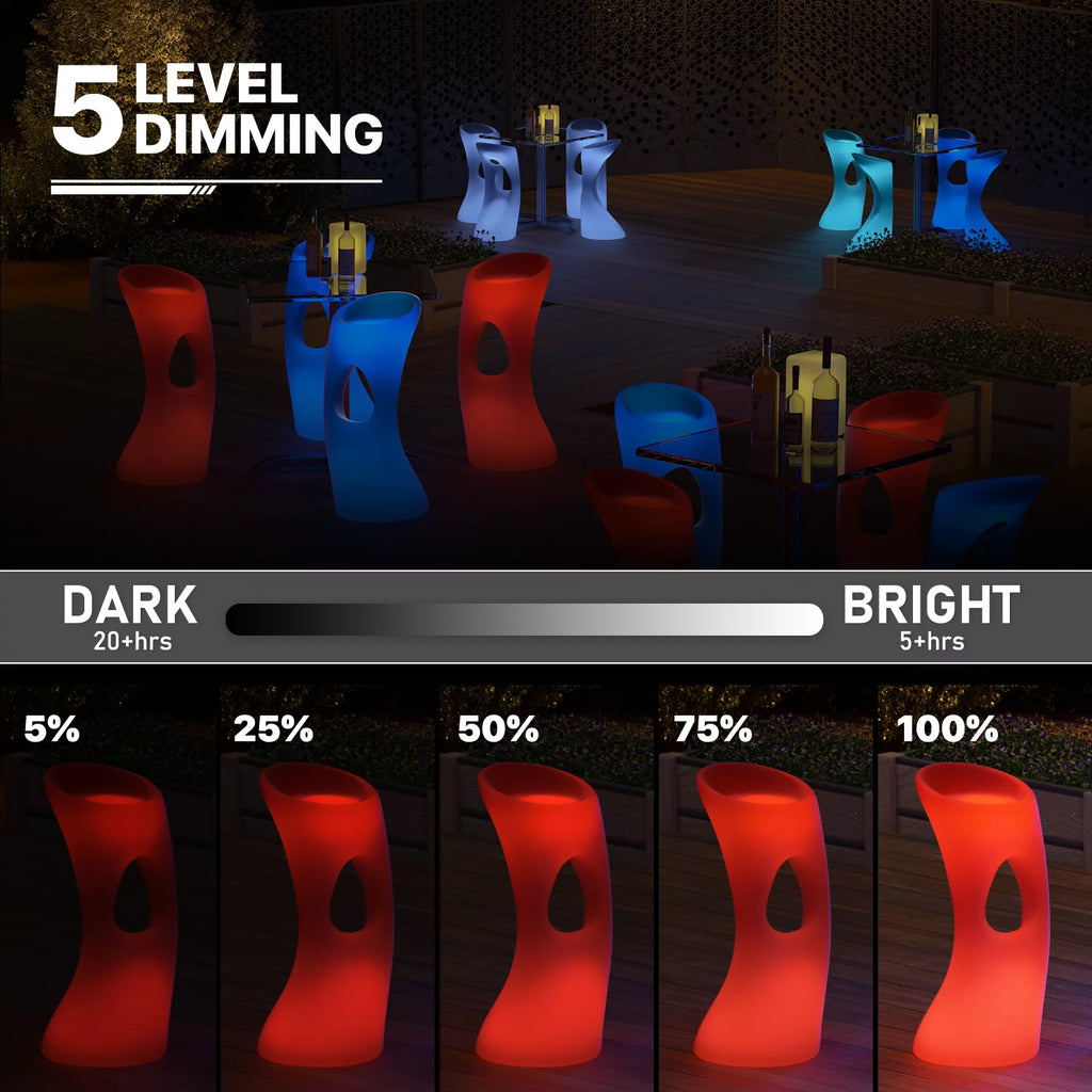 32-inch RGB LED Bar Stool with Remote T884