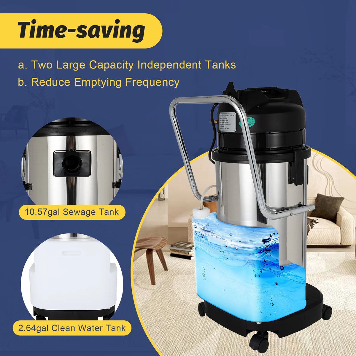 40L 3in1 Carpet Cleaner Vacuum Extractor F3398