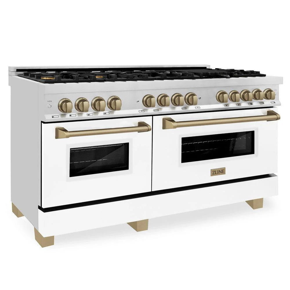60 Dual Fuel Range with White Matte Door F999744