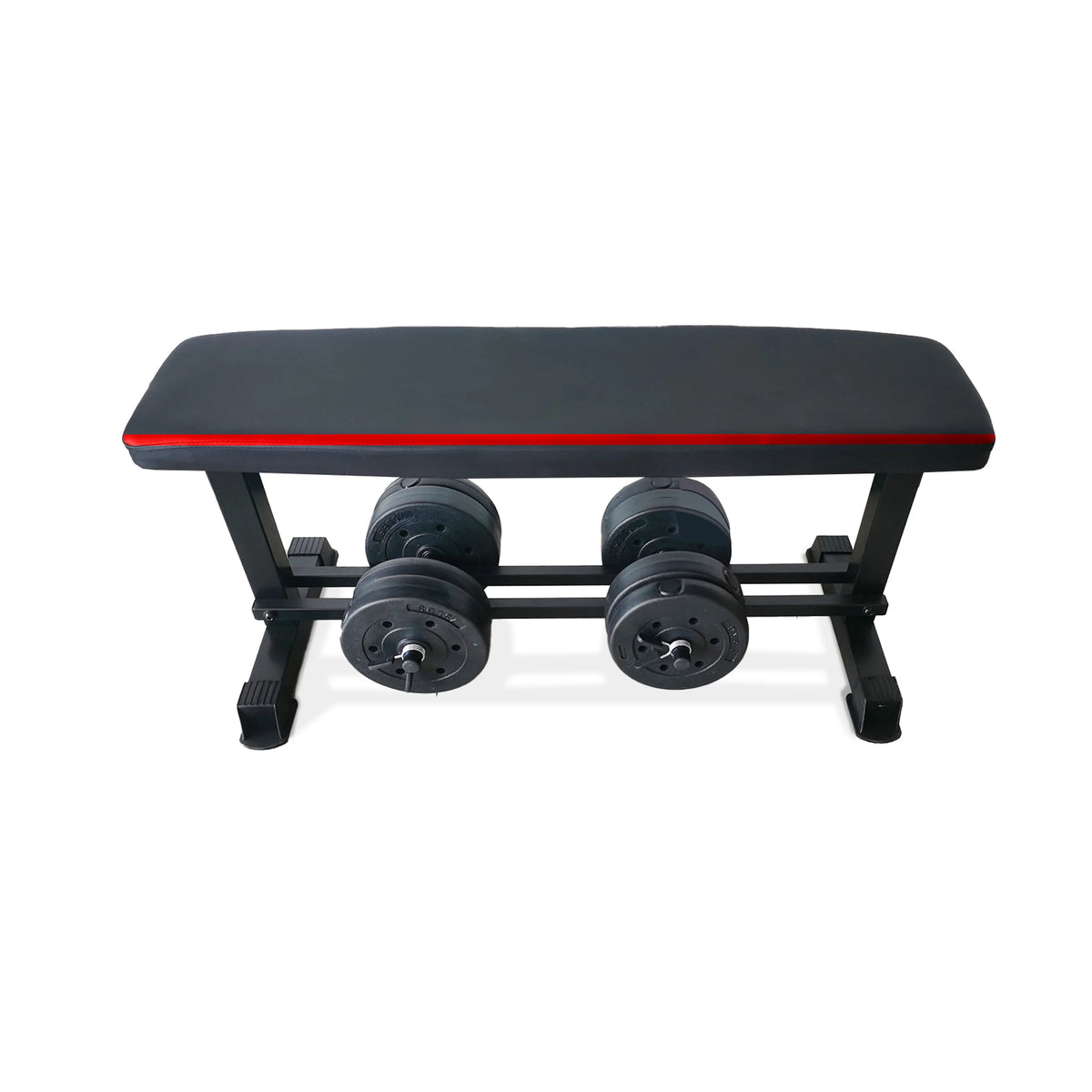 Flat Weight Bench & 50 lb Adjustable Dumbbell Set Q711