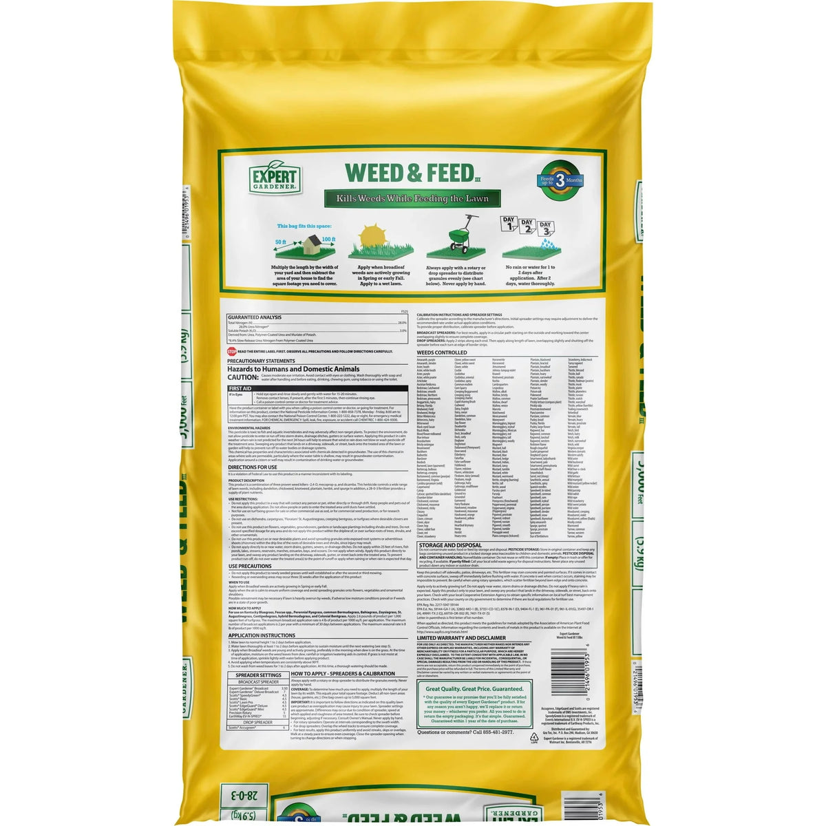 Weed and Feed Fertilizer 28-0-3, 13.2 lb W464276