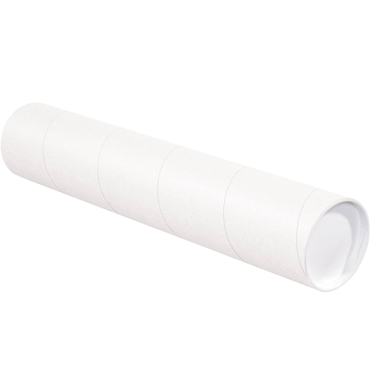 White Mailing Tubes with Caps F110