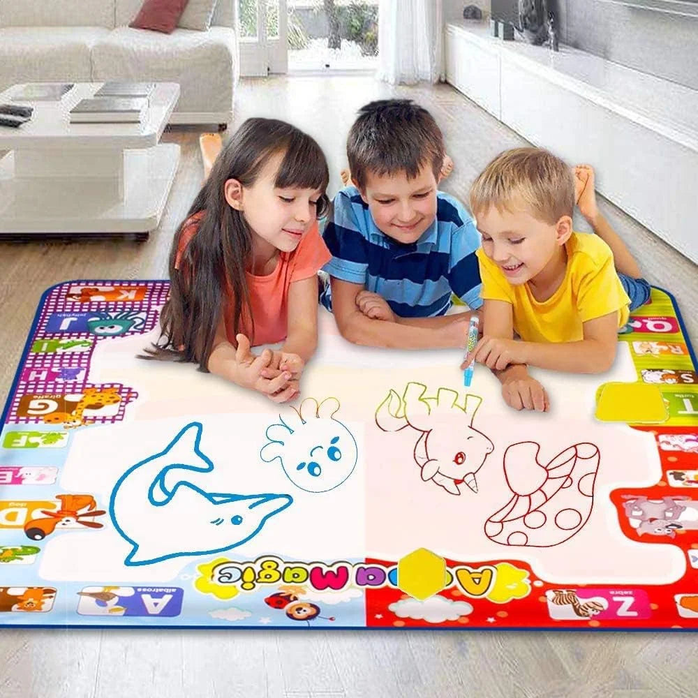 Water Doodle Mat, 30" X 30", 4 Pens, Drawing Molds Booklet Included L101998