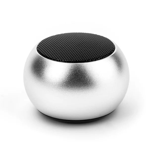 Silver Rechargeable Mini Wireless Speaker with Microphone J20302