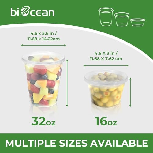 50 Set BPA-Free Plastic Deli Containers with Lids Q7553