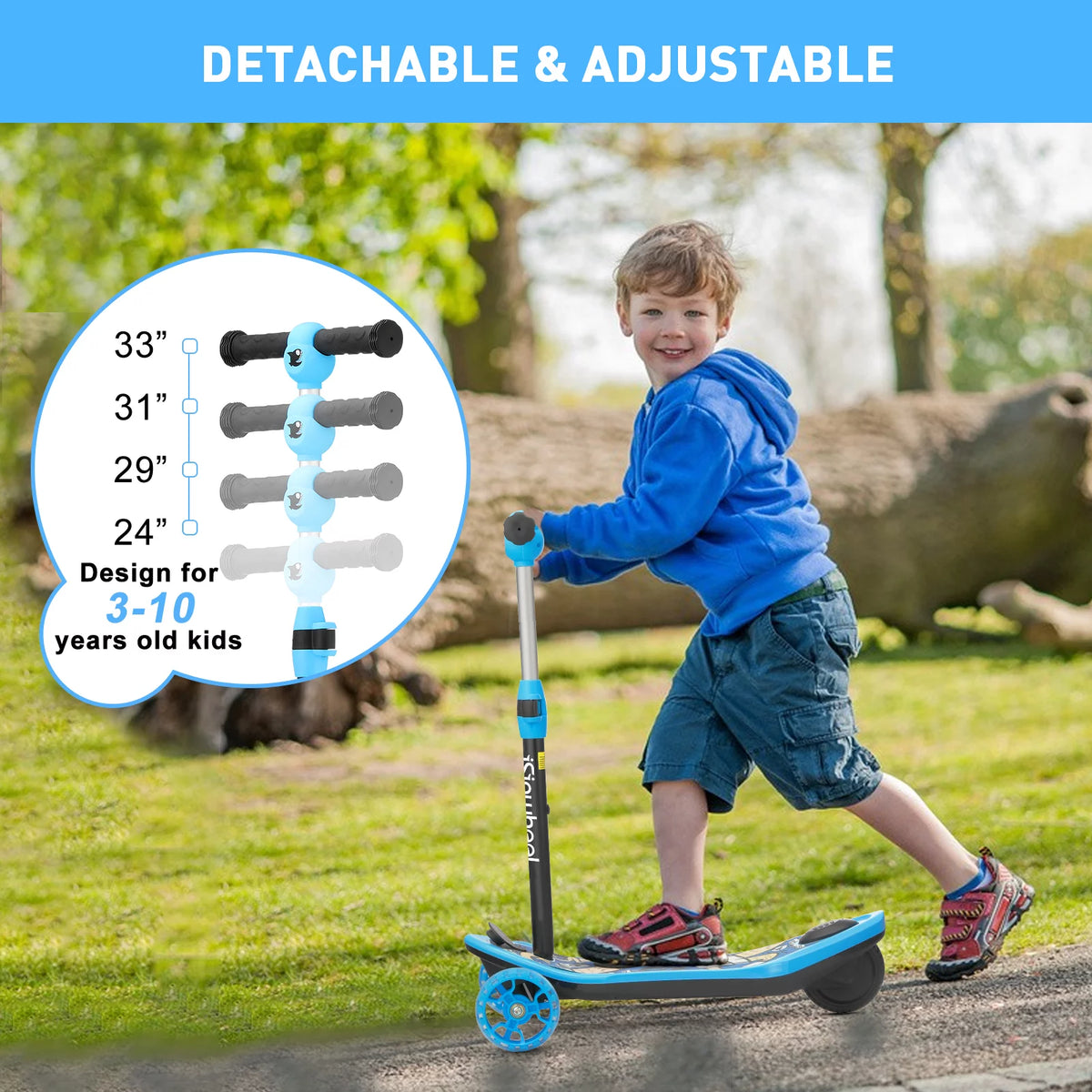 3 Wheel Height Adjustable Electric Scooter S7952
