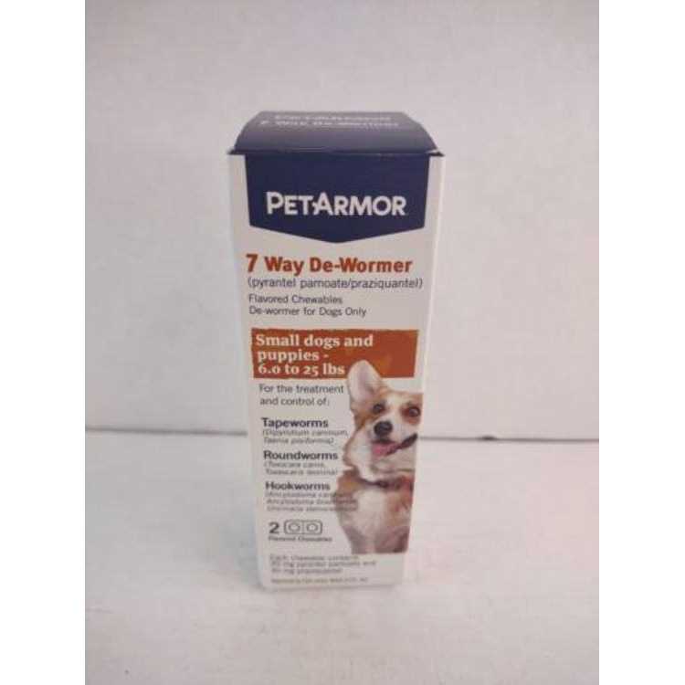 Deworm Dog Insect Treatment for Dogs Weighing 6-25lbs R6590