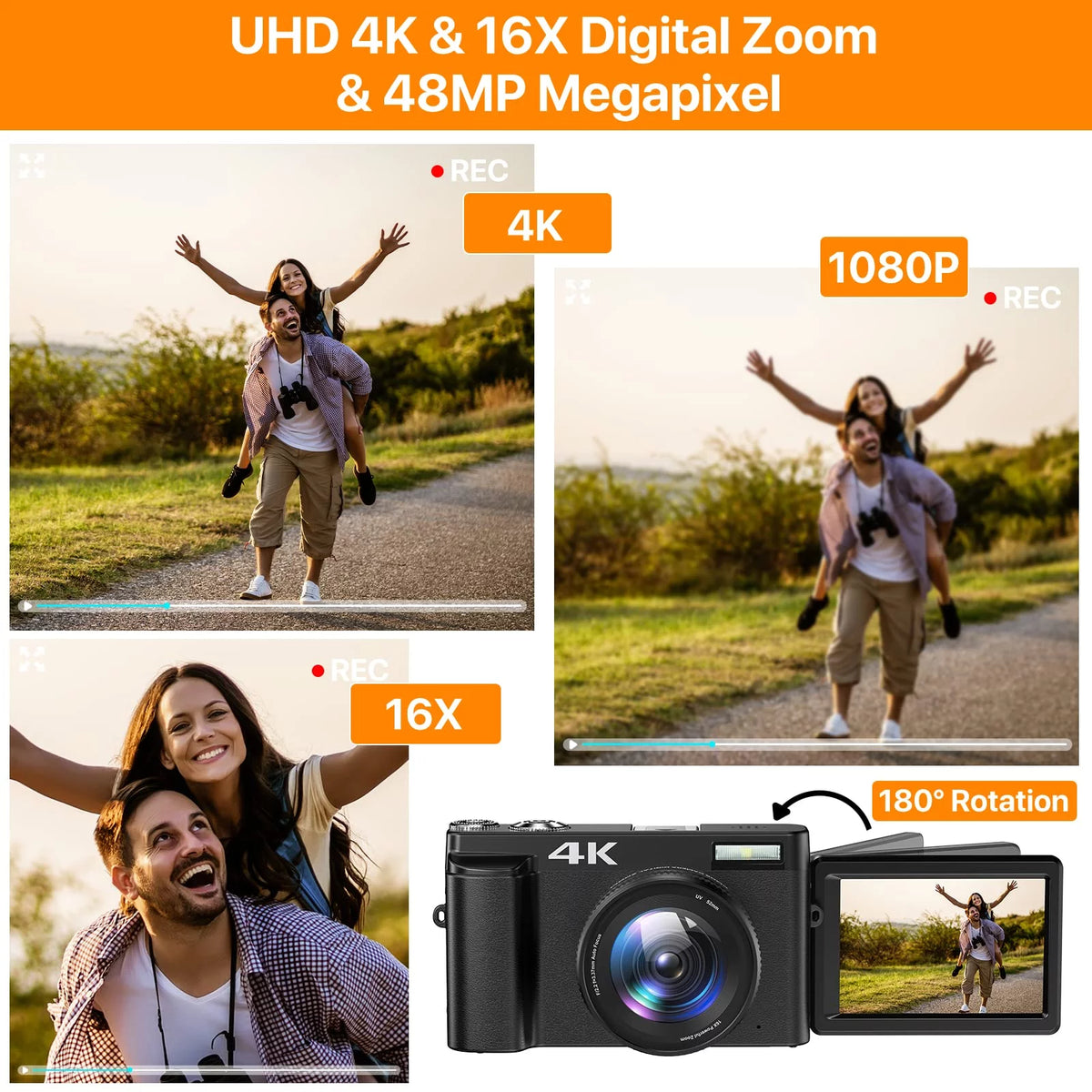 4K Digital Camera with 32GB SD Card L10611