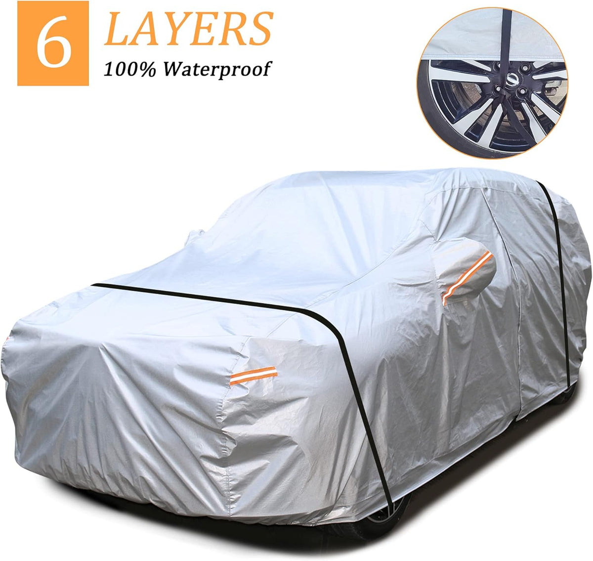 Waterproof All Weather Car Cover with Zipper C6564
