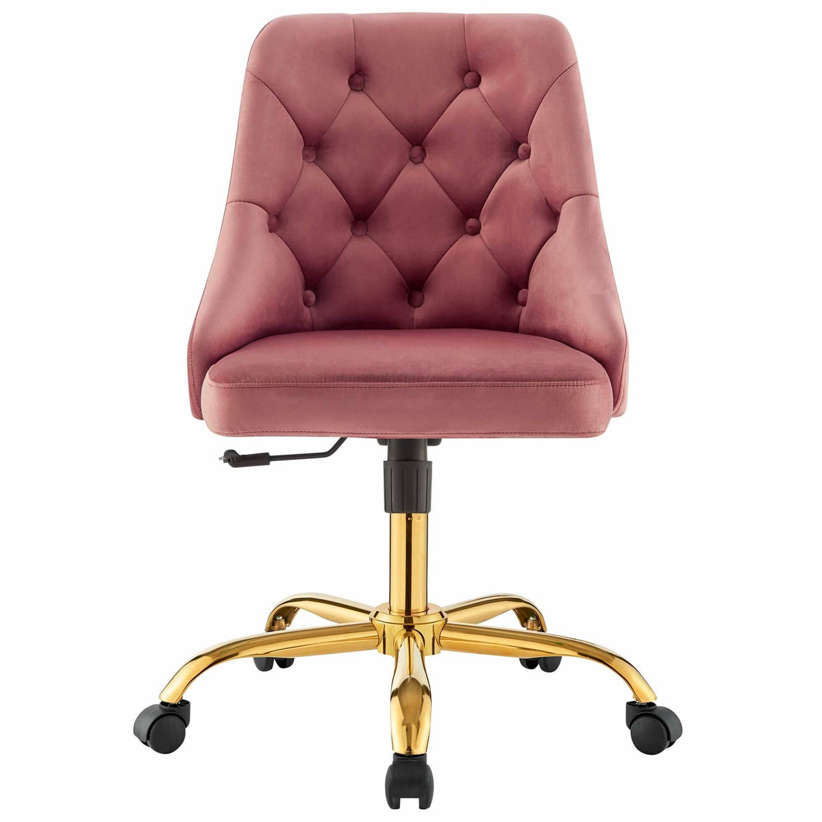 Gold Gray Velvet Swivel Office Chair O9248