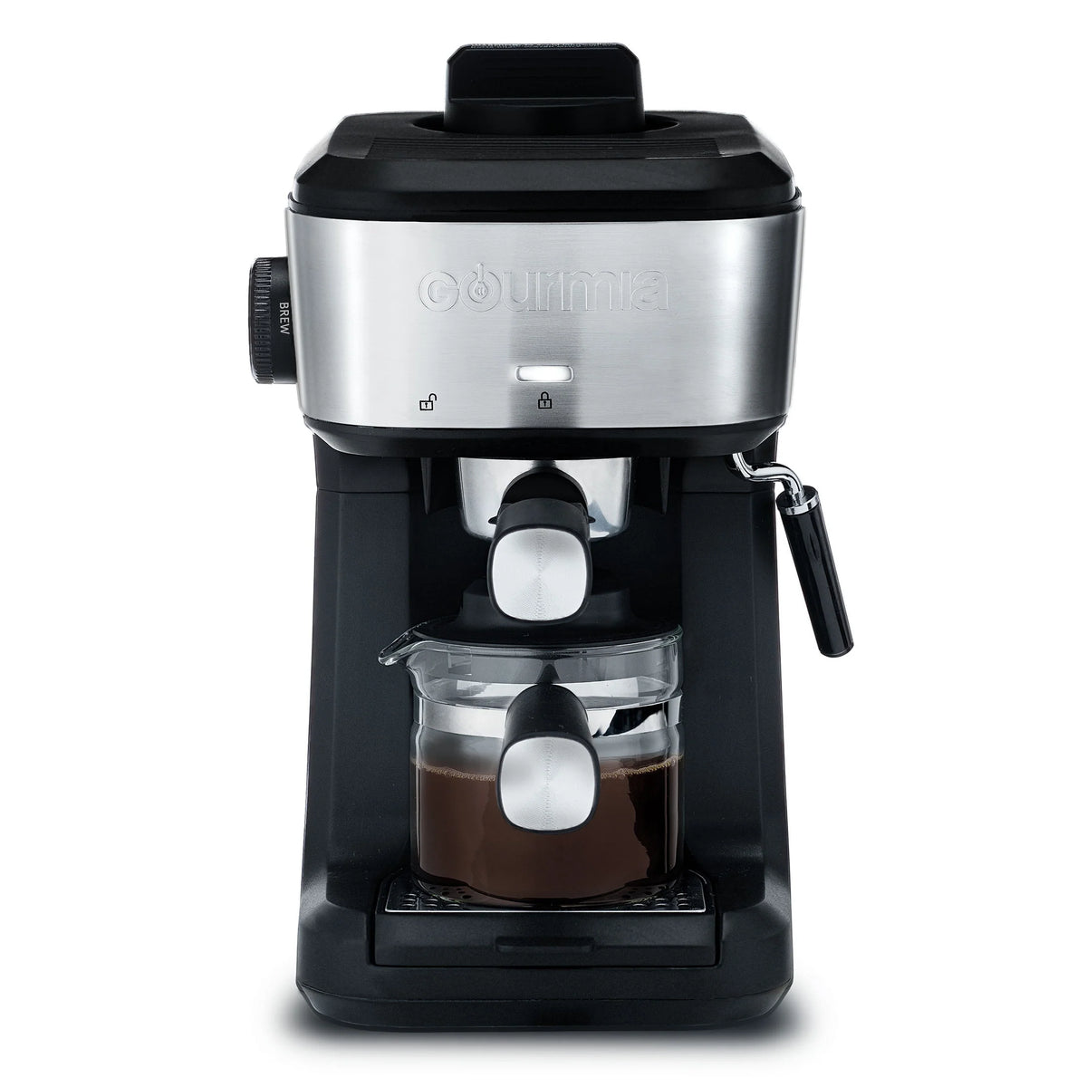 Steam Espresso, Cappuccino, and Latte Maker with Frothing Wand U616483