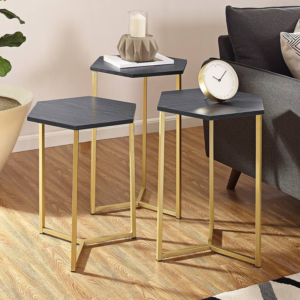 Hex Nesting Tables Set of 3 L6673