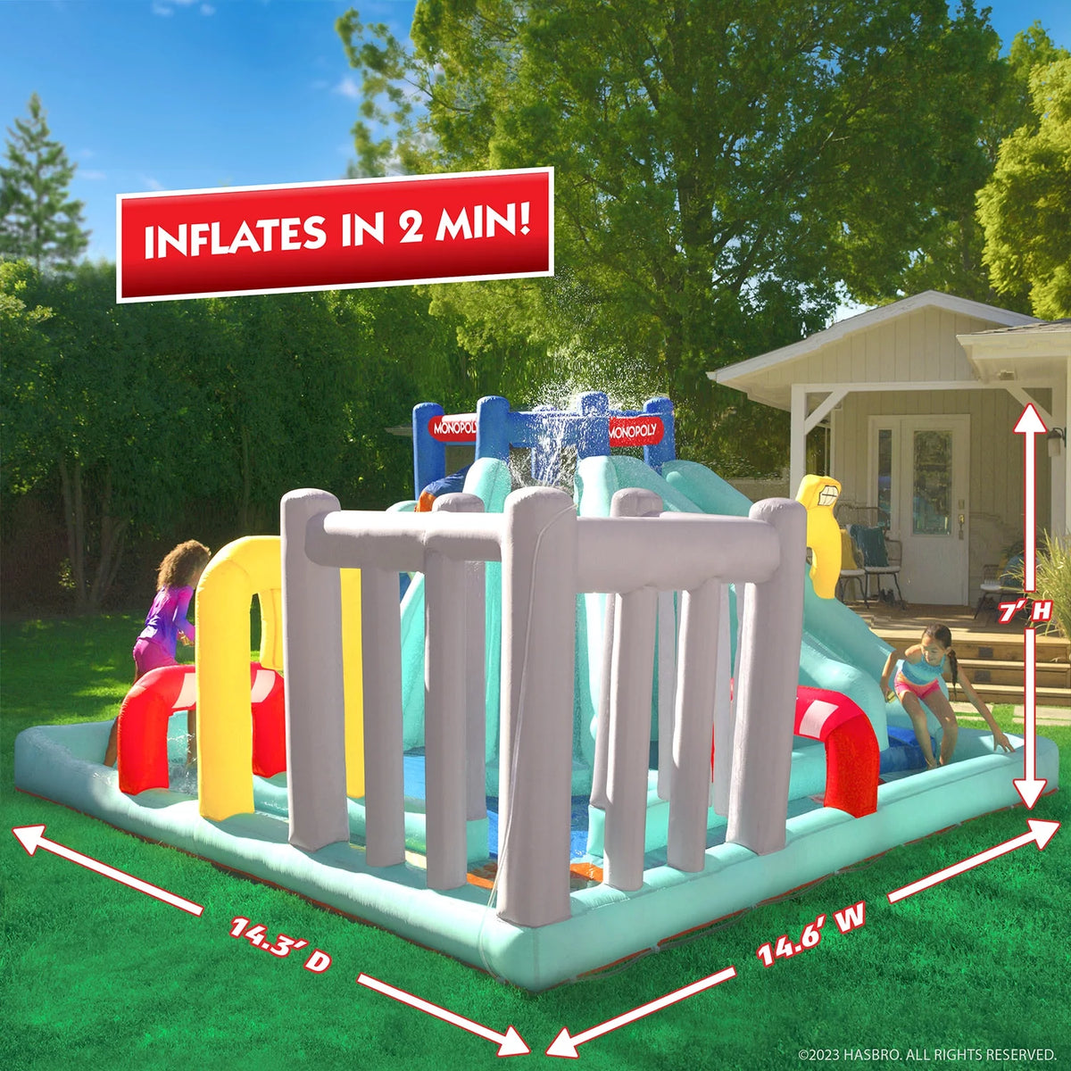 Lawn Water Slide and Obstacle Course L963619