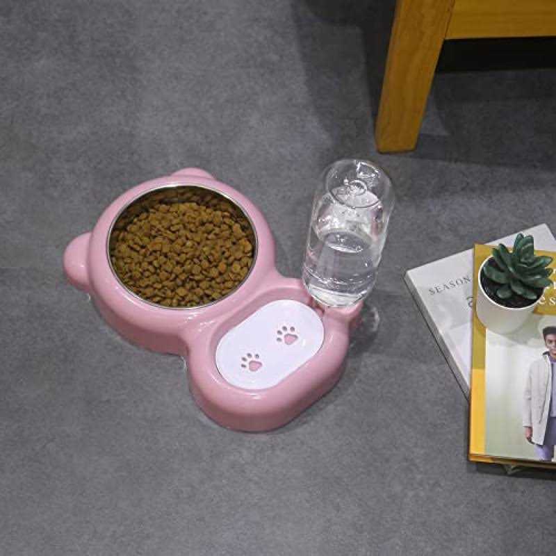 Metal Elevated Dog Bowls with Slow Feeder and Stainless Steel Bowls S818645