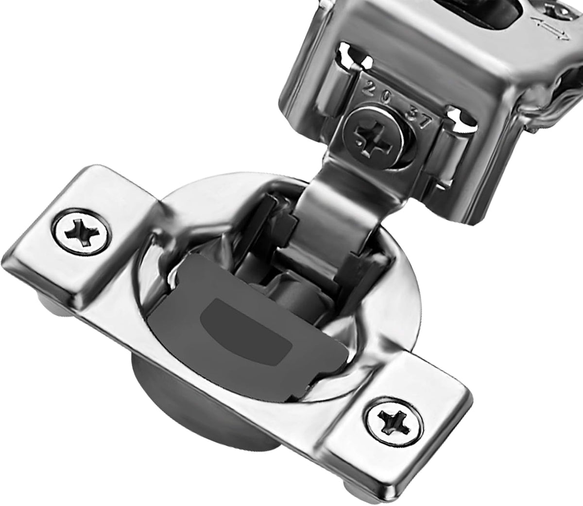 50 Pack 1-1/4 inch Soft Close Cabinet Hinges Satin Nickel Stainless Steel K19910