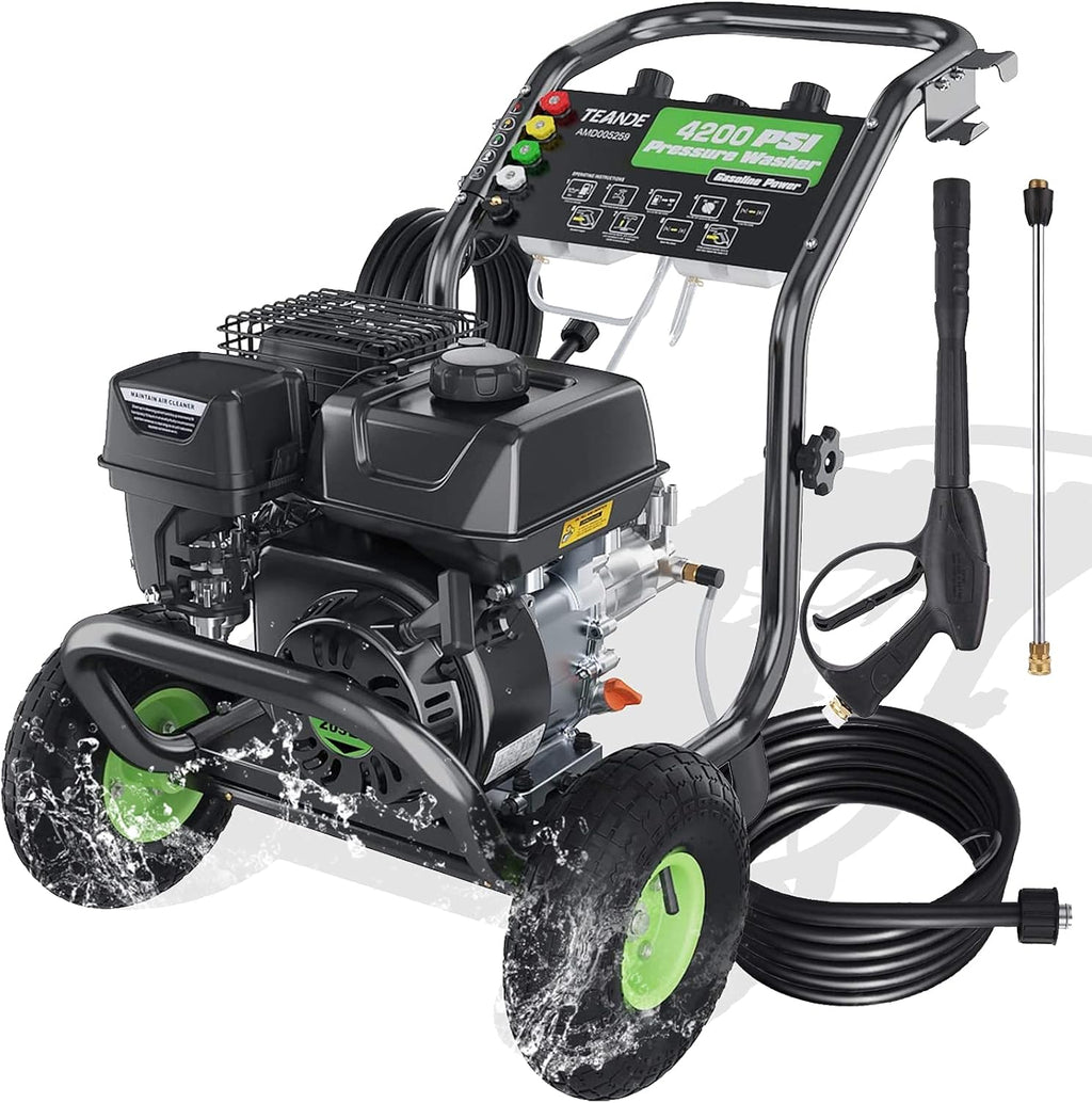 3200PSI Gas Pressure Washer 2.6GPM 212CC High-Pressure Hose 5 Nozzles S989908