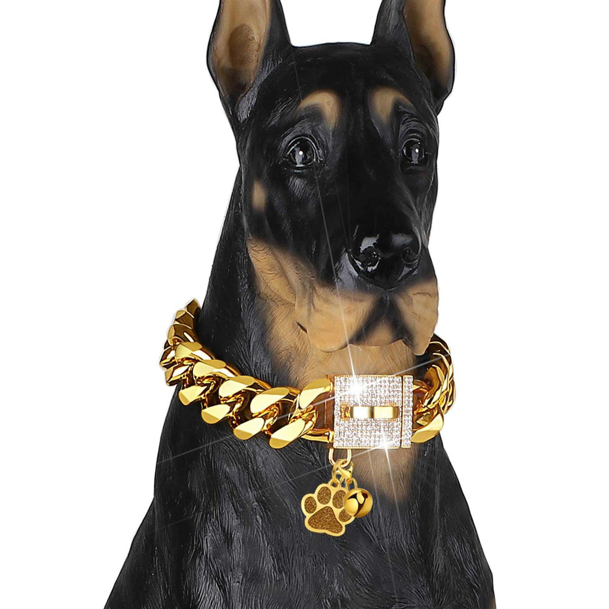 Gold Metal Dog Chain Collar R7094