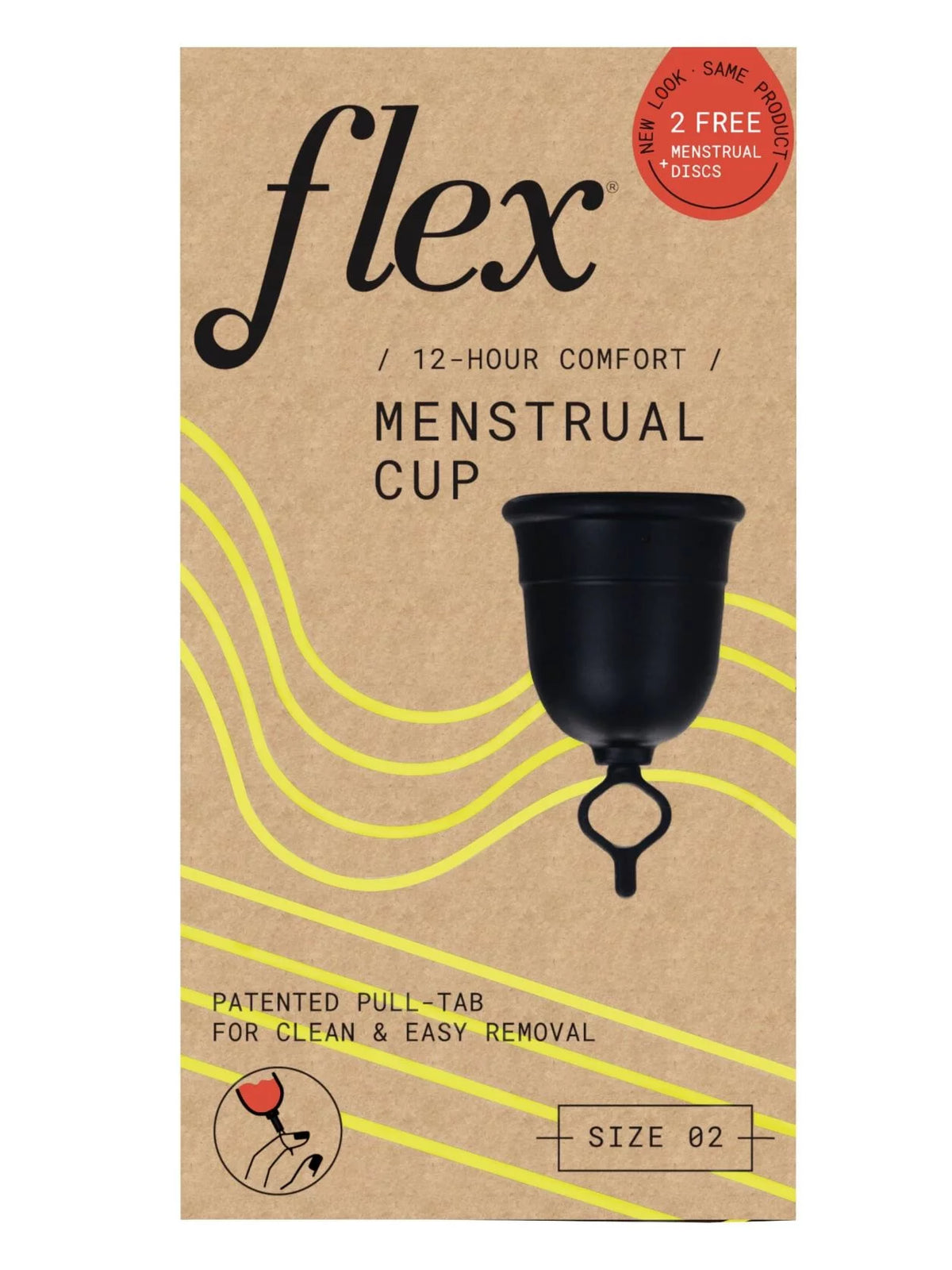 Reusable Menstrual Cup Size 2 with 2 Disposable Menstrual Discs, 1 Count V580849