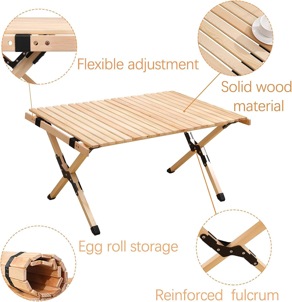 Portable Folding Light Wooden Picnic Table in a Bag A933967