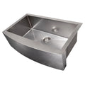 33 in. Farmhouse Apron Mount Single Bowl Stainless Steel Kitchen Sink with Bottom Grid U6269