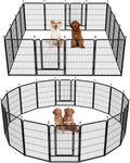 16 Panels 40" Height Dog Playpen with Doors B74264