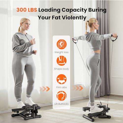 Mini Stair Stepper with Resistance Bands 265LBS Capacity L387880