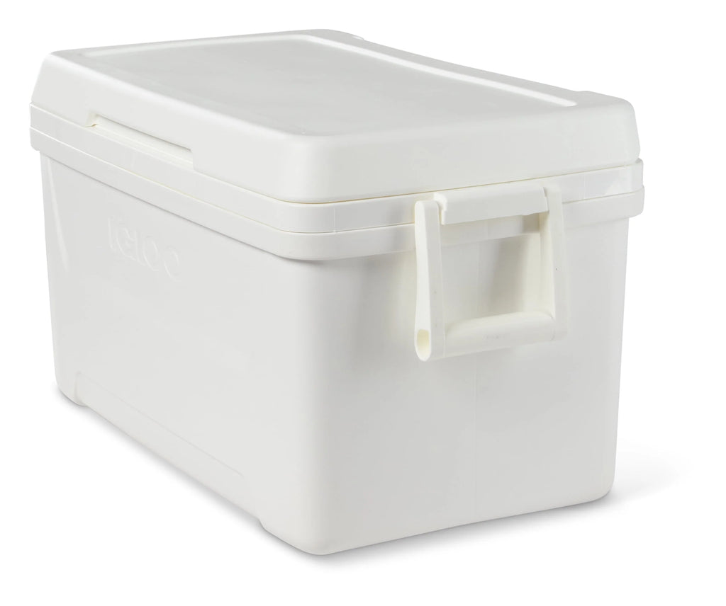 48 QT White Hard Sided Ice Chest Cooler T750629