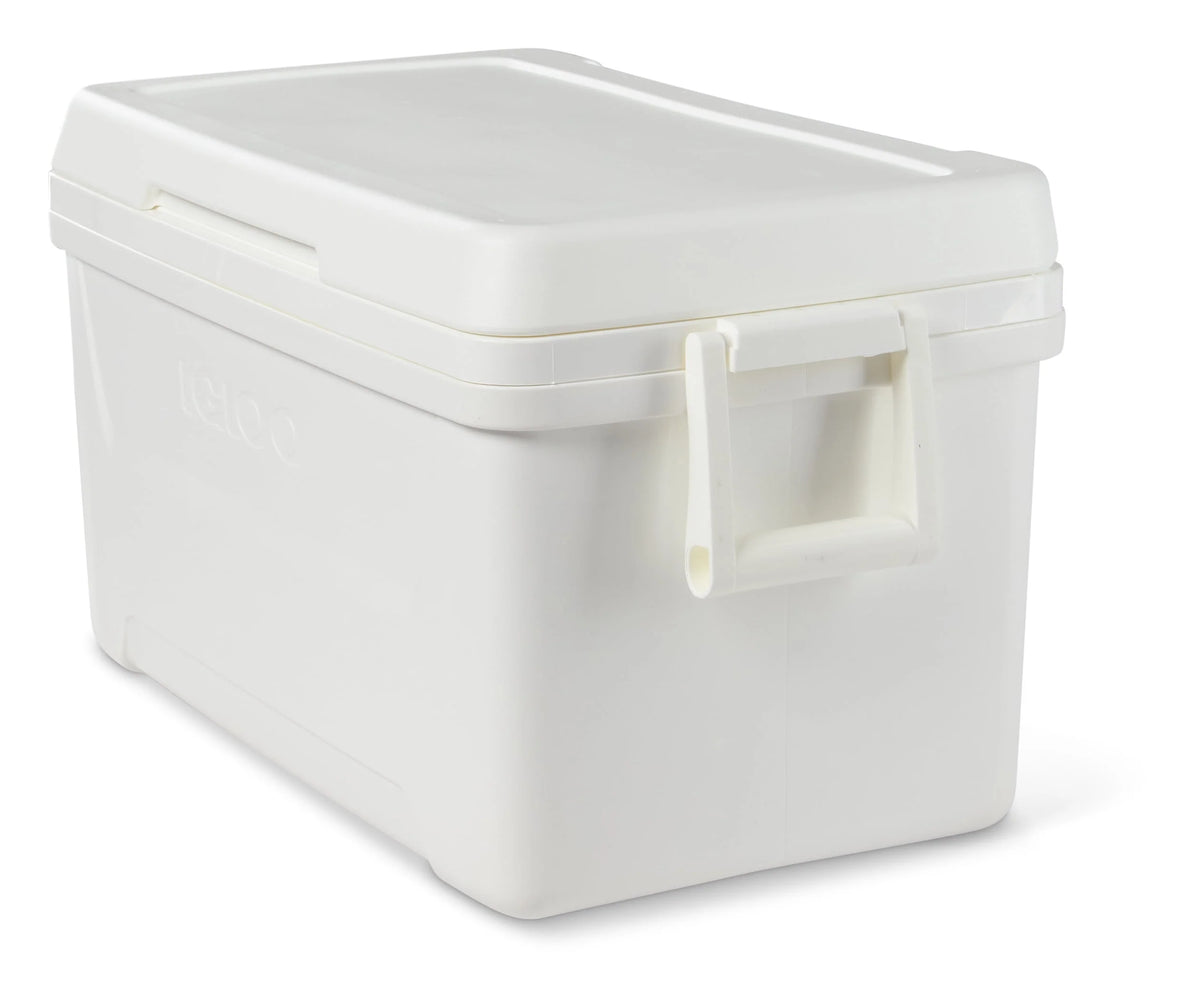 48 QT White Hard Sided Ice Chest Cooler T750629