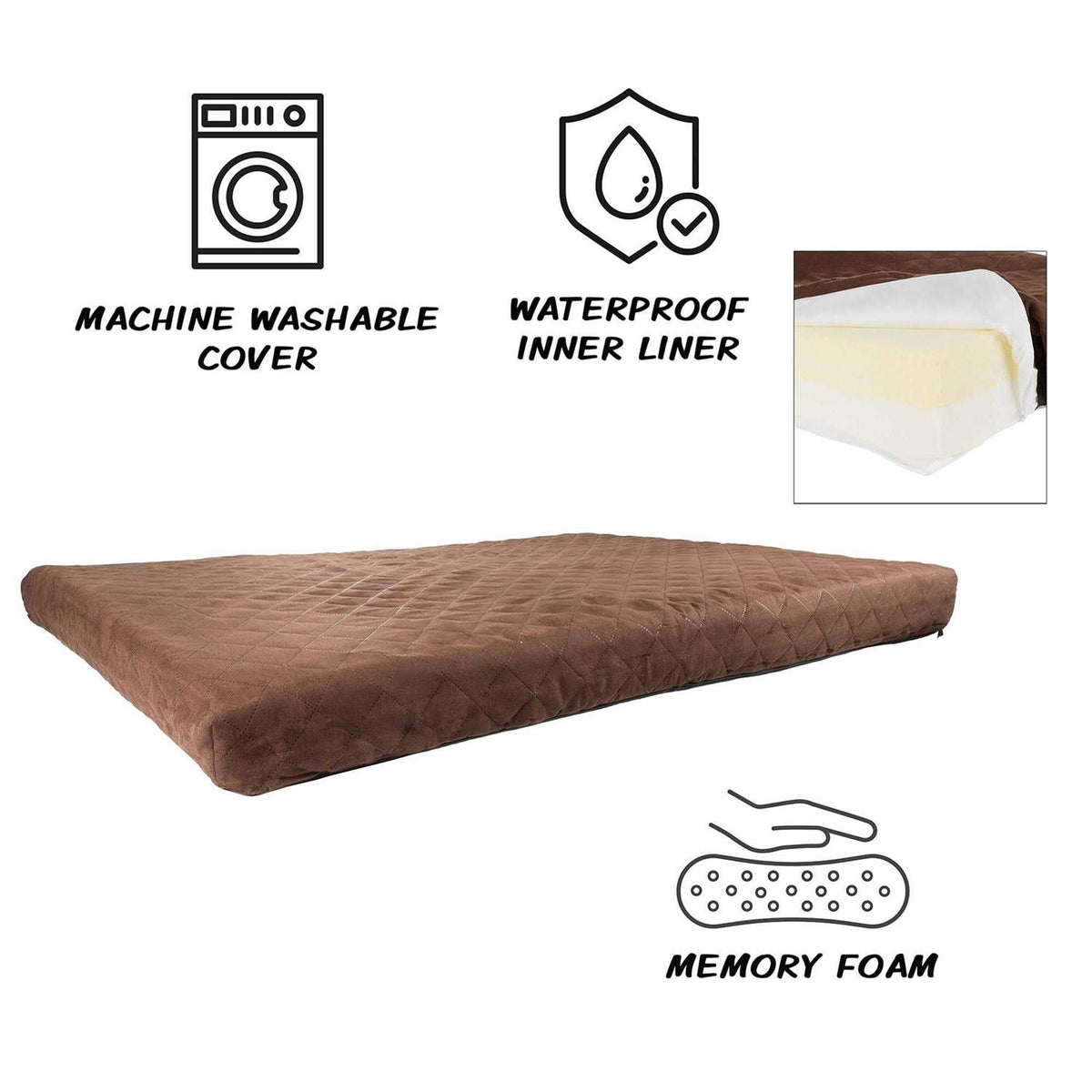 Waterproof Indoor/Outdoor Memory Foam Pet Bed A2173