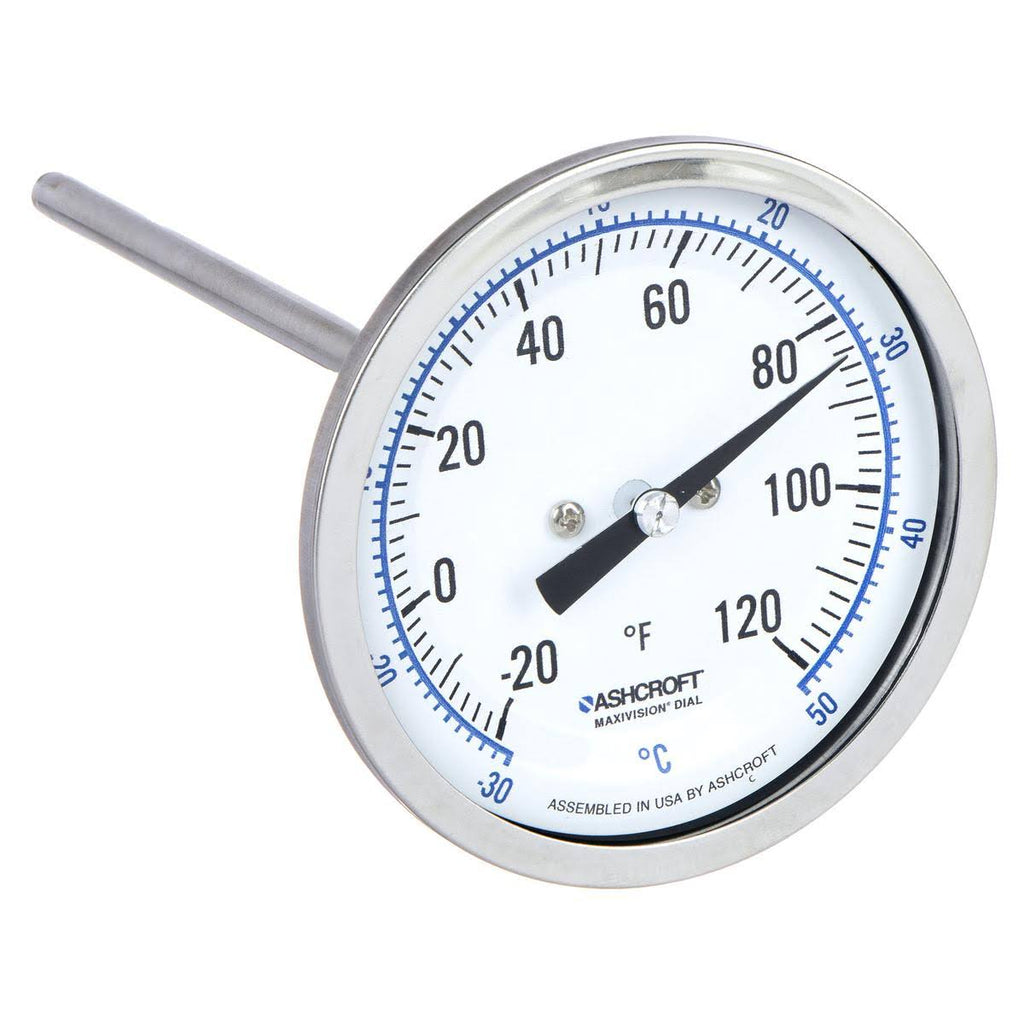 Dial Thermometer, Bi-Metallic, Back Conn. R512