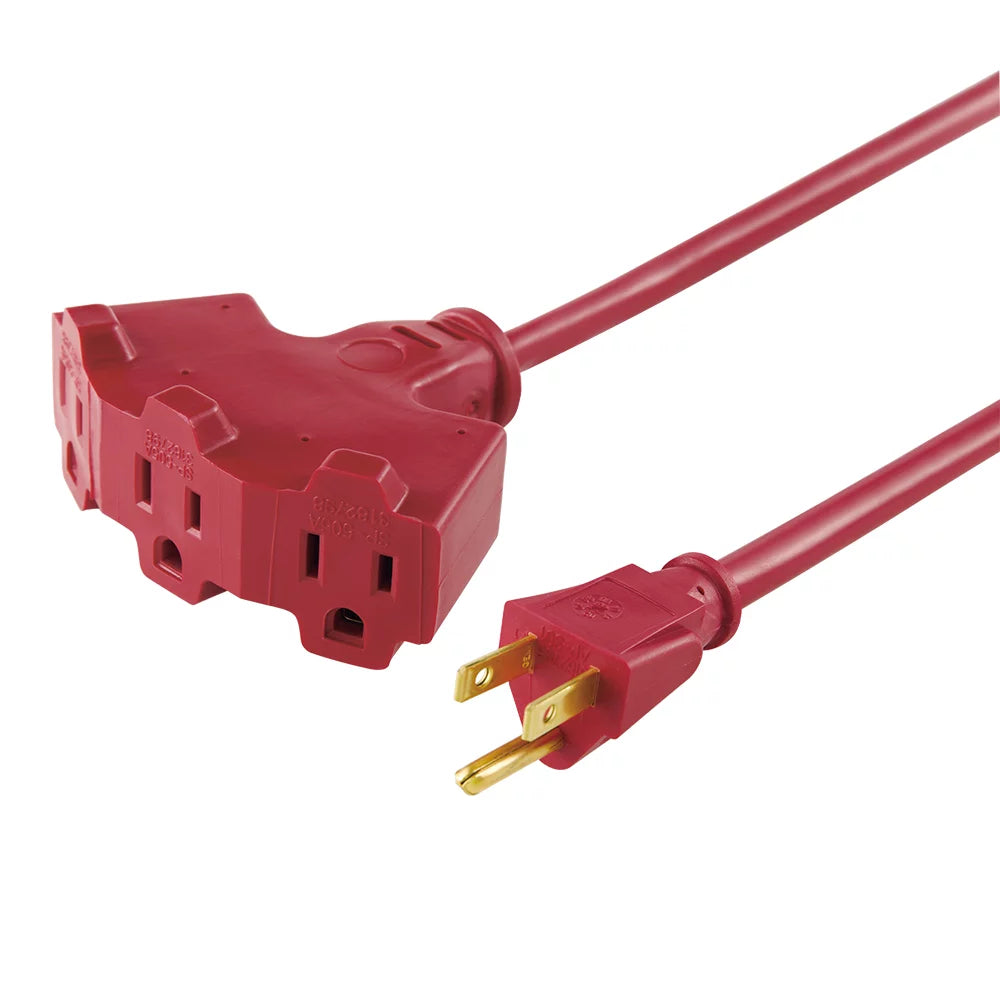25FT 14/3 Triple Outlet Extension Cord D807