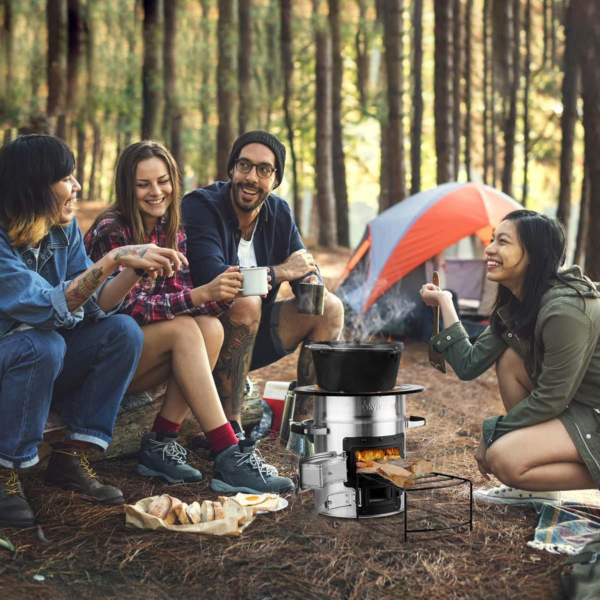 Stainless Steel Wood Burning Camping Stove Z188236