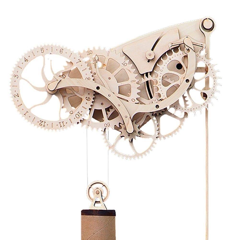 Handcrafted Mechanical Wooden Pendulum Clock Kit C23057