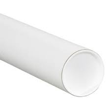 White Mailing Tubes with Caps F110
