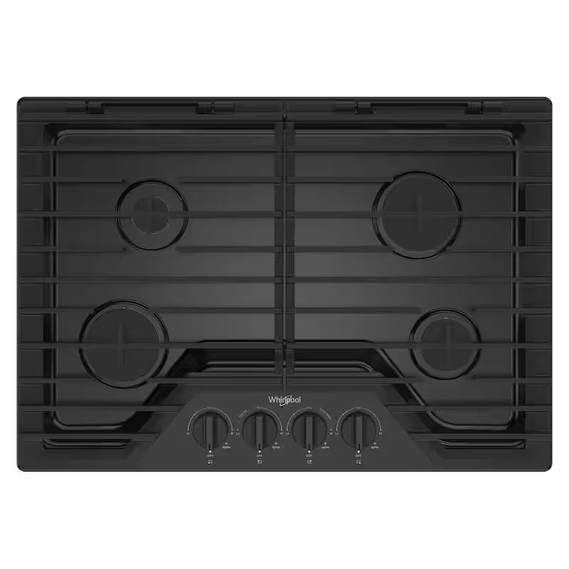 4-Burners Recessed Gas Cooktop in Black B385