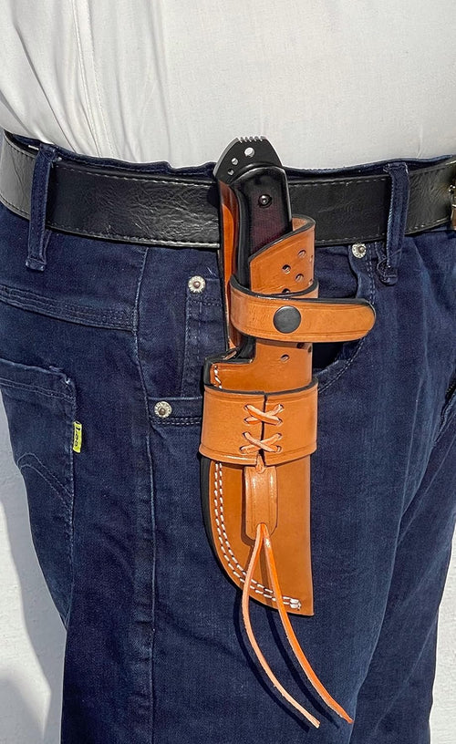 1095 Carbon Steel Bushcraft Knife with Sheath N5385